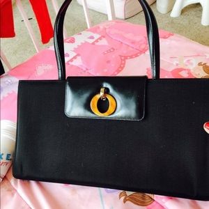 Dior Bag. Canvas With Wodden Buckle